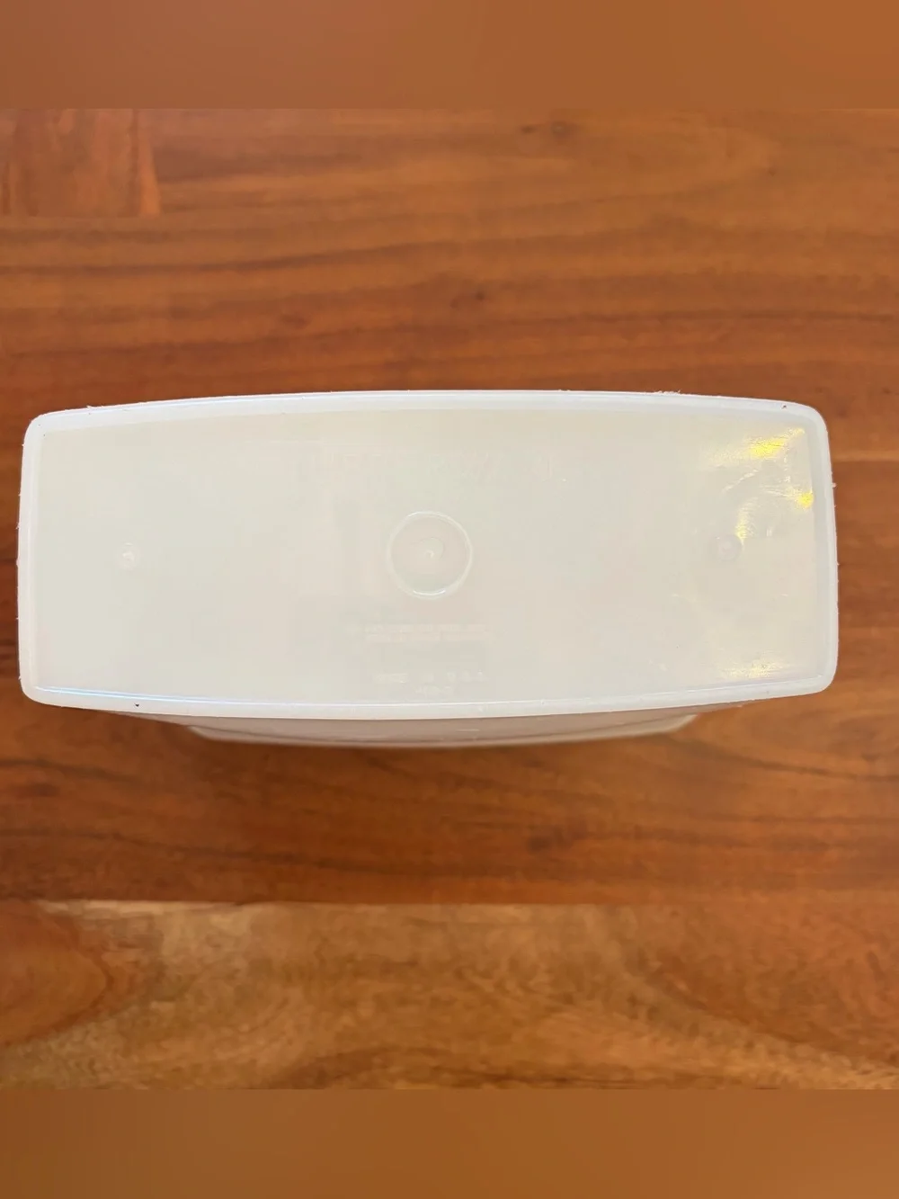 TWO Vintage Tupperware Cereal Keeper Containers #269 w/ Almond Clear Flip Lids